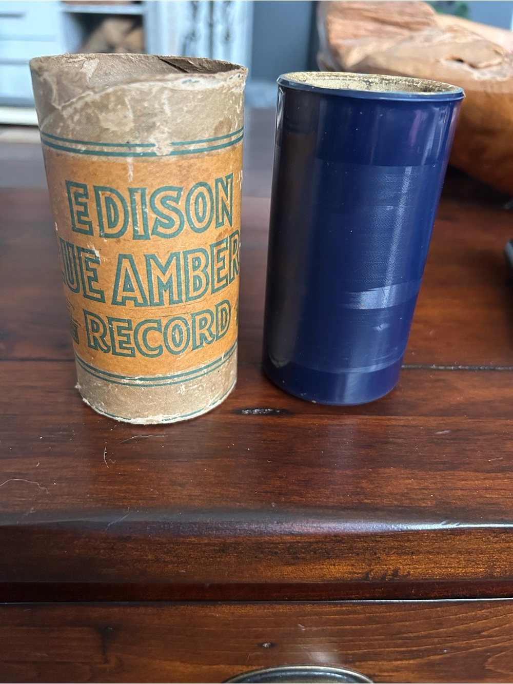 Edison Blue Amberol Record in original storage container